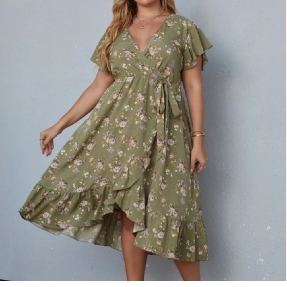 Beautiful green floral dress
